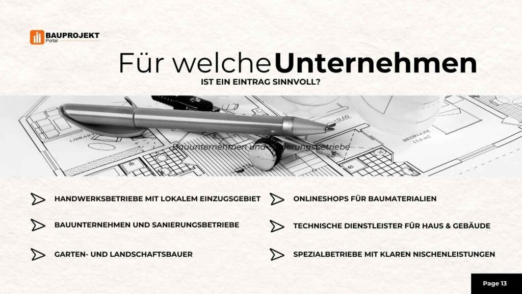 Für welche Unternehmen ist ein Eintrag sinnvoll?